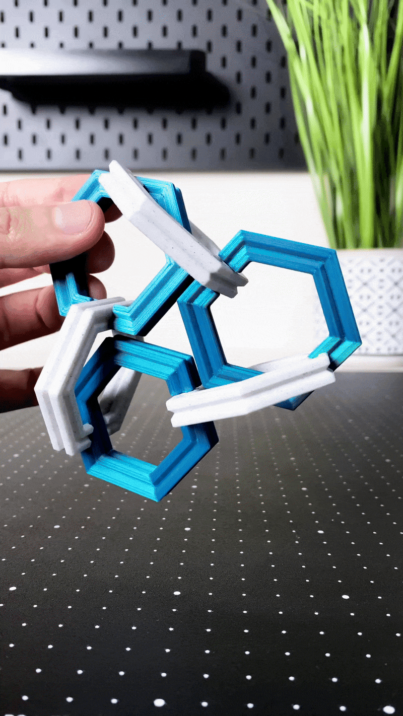 HexaFlip Fidget Toy 3d model
