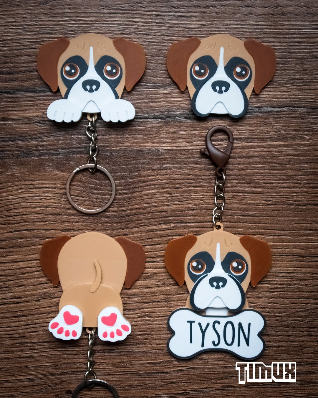 BOXER KEYCHAIN SET 3d model