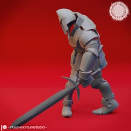 Animated Armour - Tabletop Miniature (Pre-Supported) 3d model