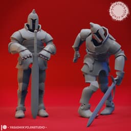 Animated Armour - Tabletop Miniature (Pre-Supported) 3d model