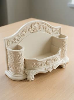 Baroque Rococo Desk Organizer & Letter Holder 3d model