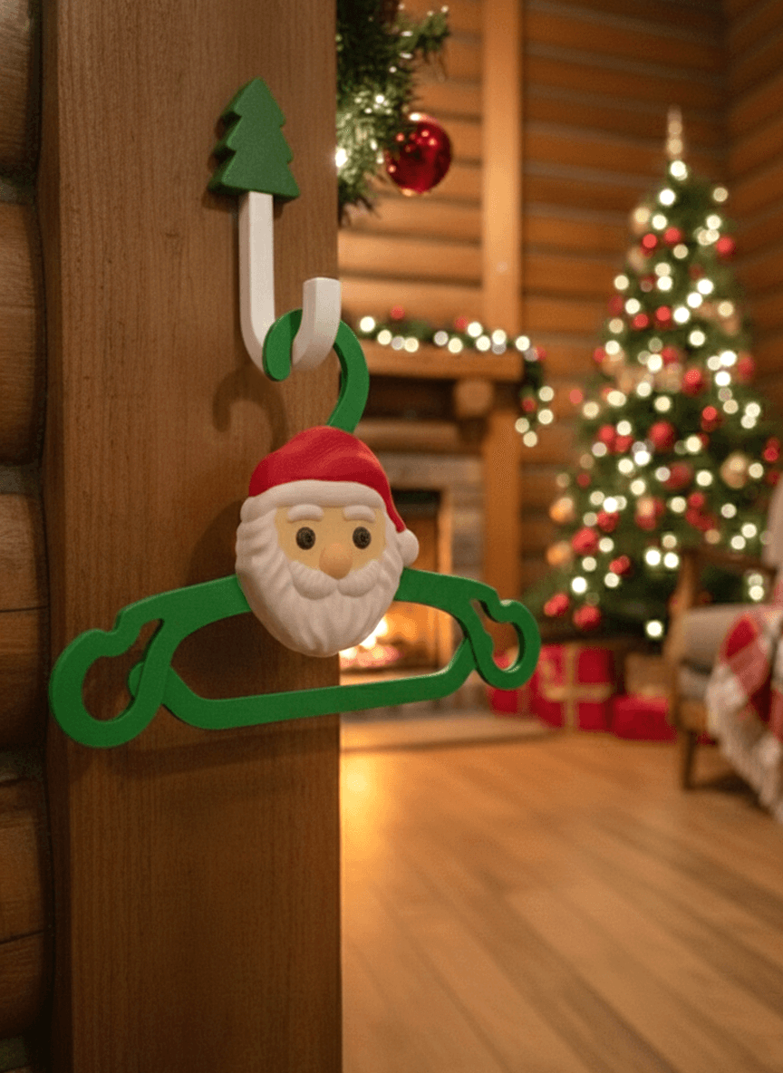 Kids Cloth Folding Hanger Christmas Edition 3d model