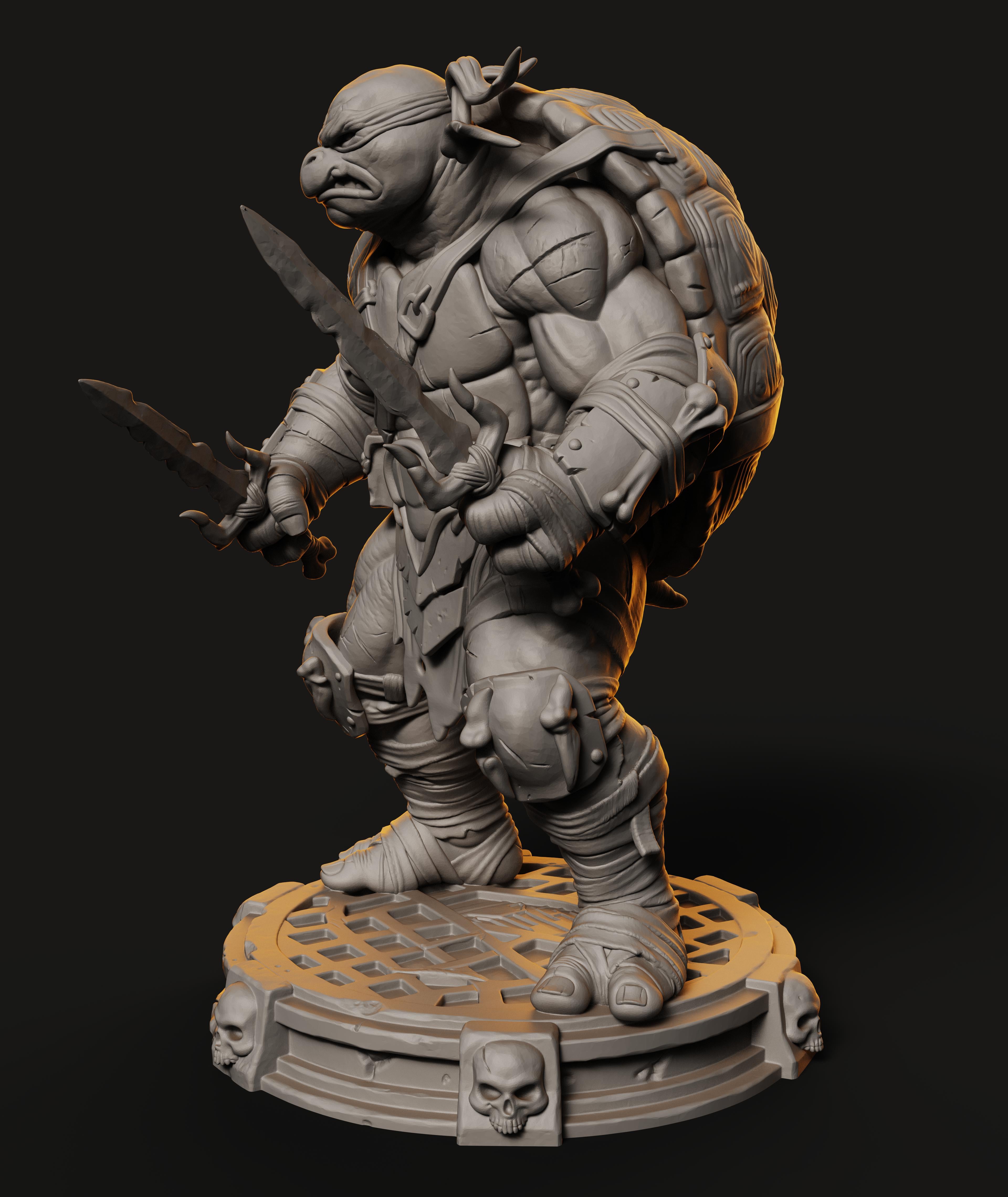 Shell Brawler STL | Fan Art Figure | Battle-Ready Detail 3d model