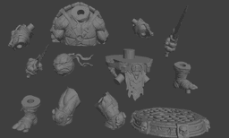 Shell Brawler STL | Fan Art Figure | Battle-Ready Detail 3d model