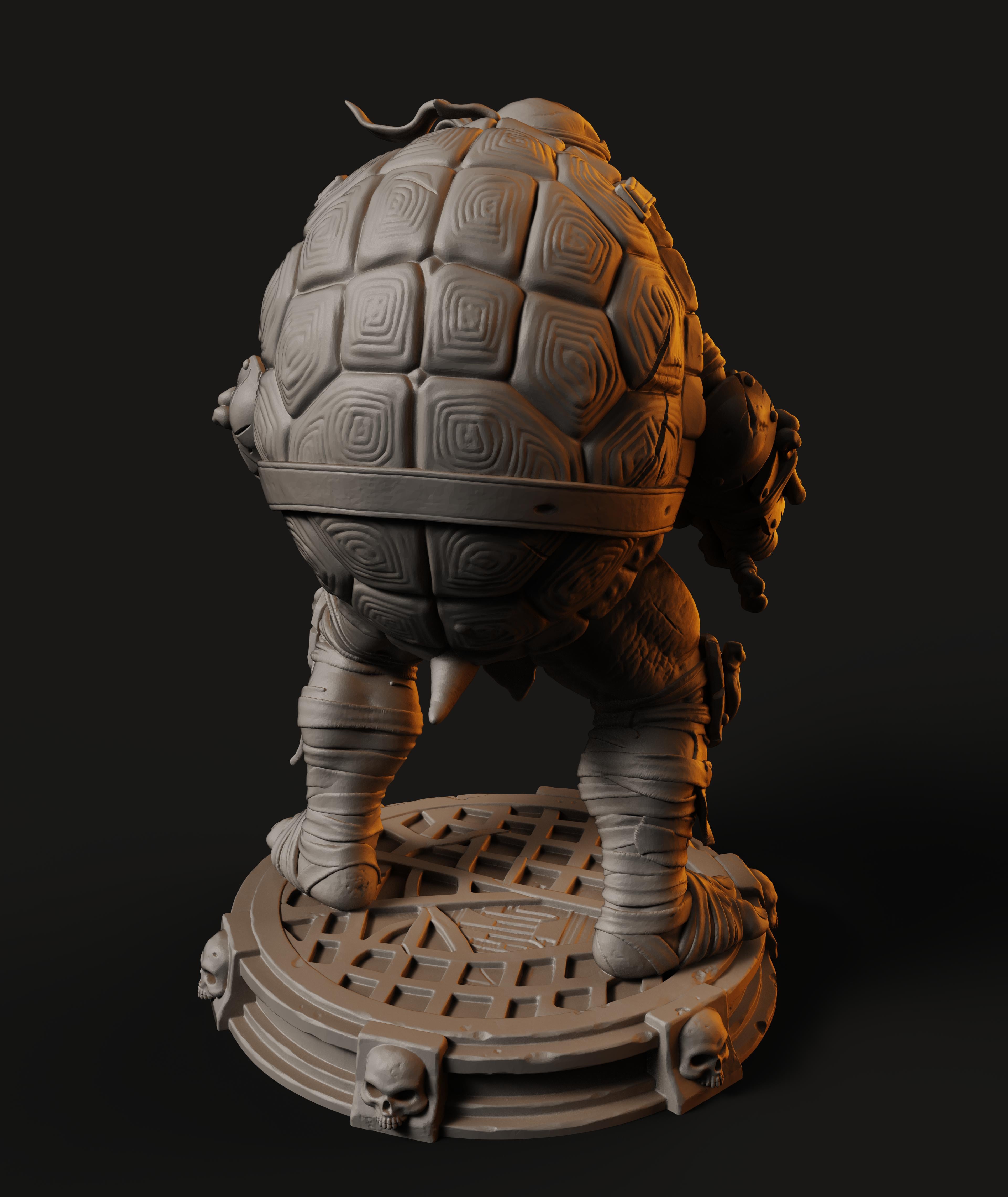 Shell Brawler STL | Fan Art Figure | Battle-Ready Detail 3d model