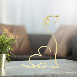 Dog Line Art, Modern, Minimalist 3d model