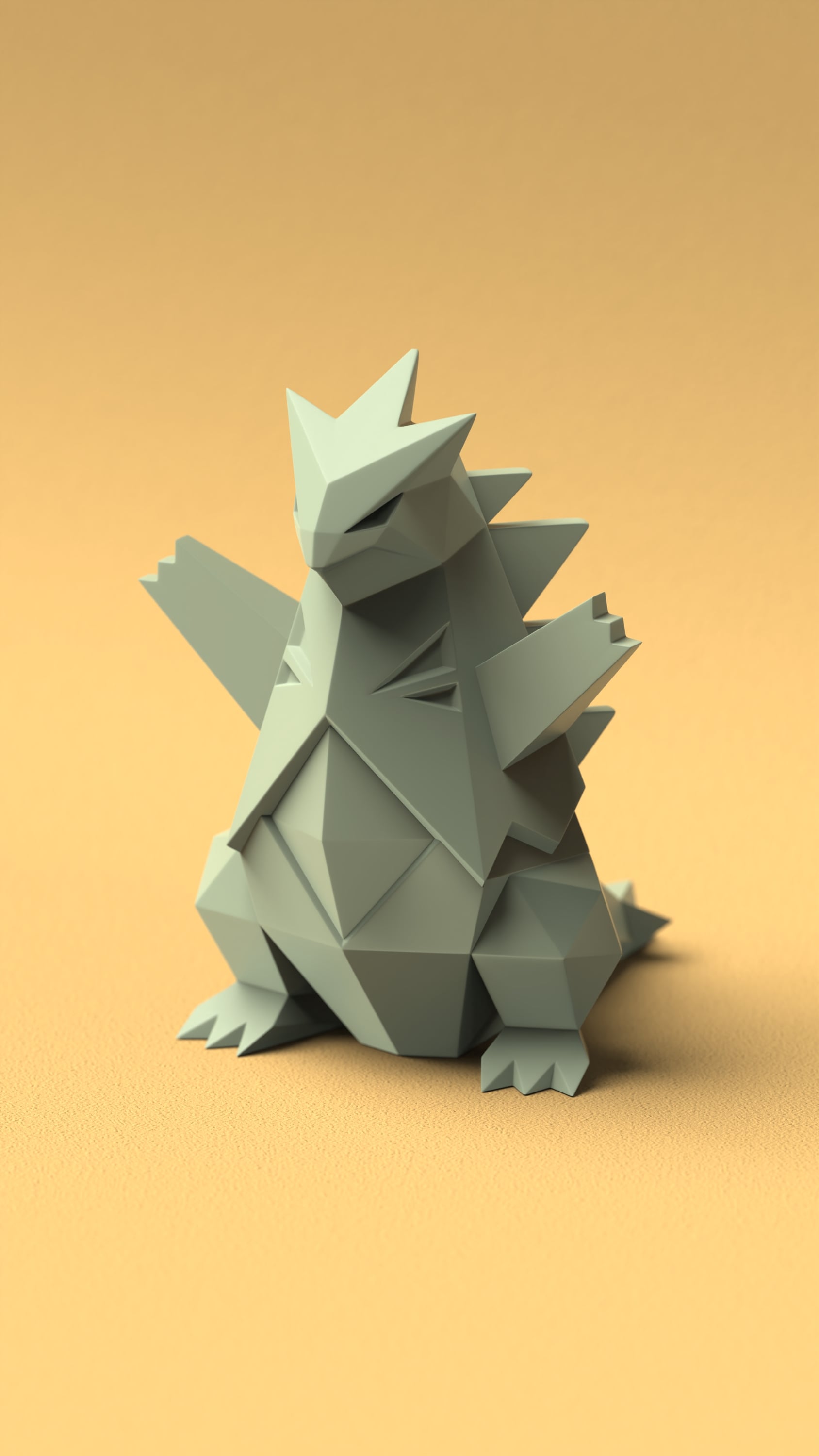 Low-poly Tyranitar 3d model