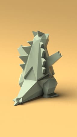 Low-poly Tyranitar 3d model
