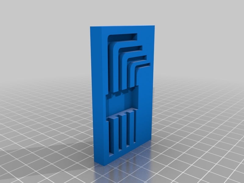 Hex Key Holder - Metric 3d model