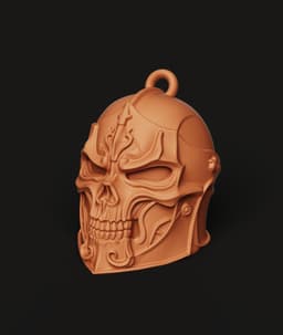 Undead Knight Keycap STL | Skull Keychain 3D Print | Dark Fantasy 3d model
