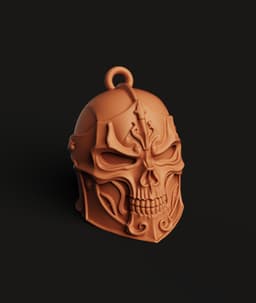 Undead Knight Keycap STL | Skull Keychain 3D Print | Dark Fantasy 3d model