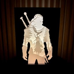 The Witcher Shadow Box 3d Lamp 3d model