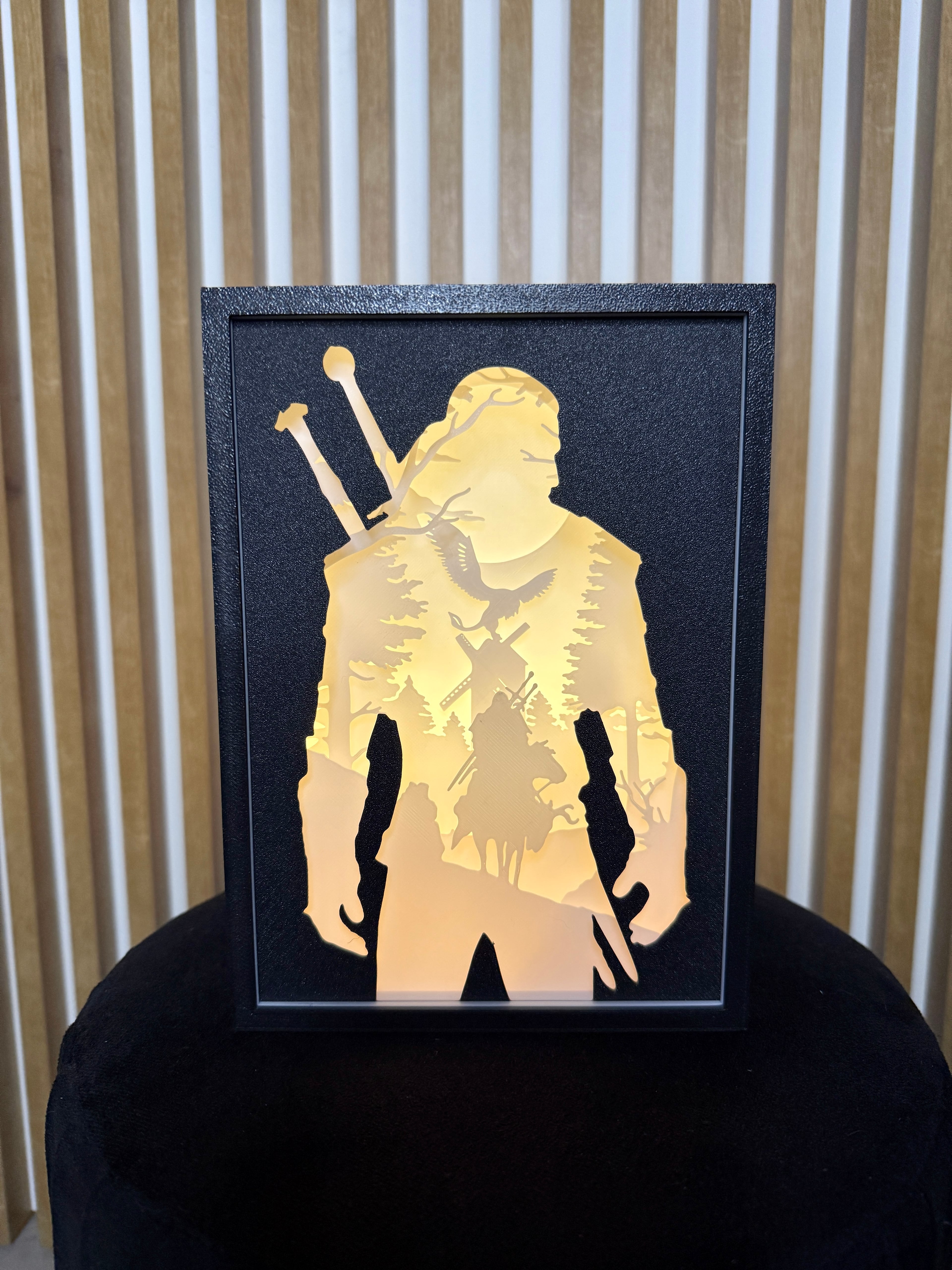 The Witcher Shadow Box 3d Lamp 3d model