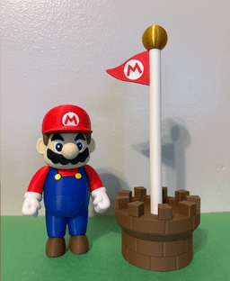 Super Mario Flagpole Pen 3d model