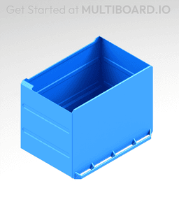 4x3x2.5 LU - Magnetic - Simple Multibin Drawer 3d model