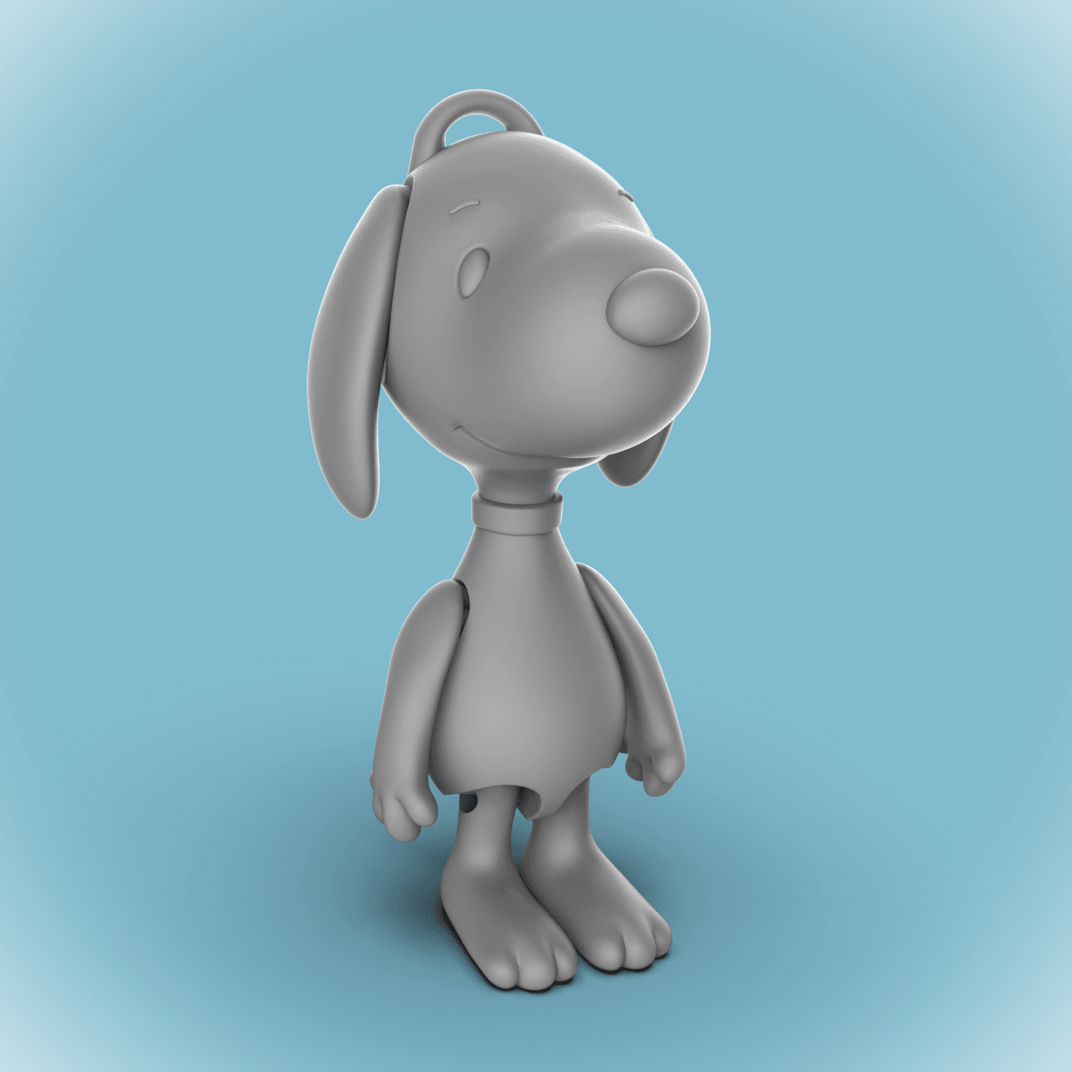 FLEXI Snoopy -Keychain/Bag Dangle 3d model