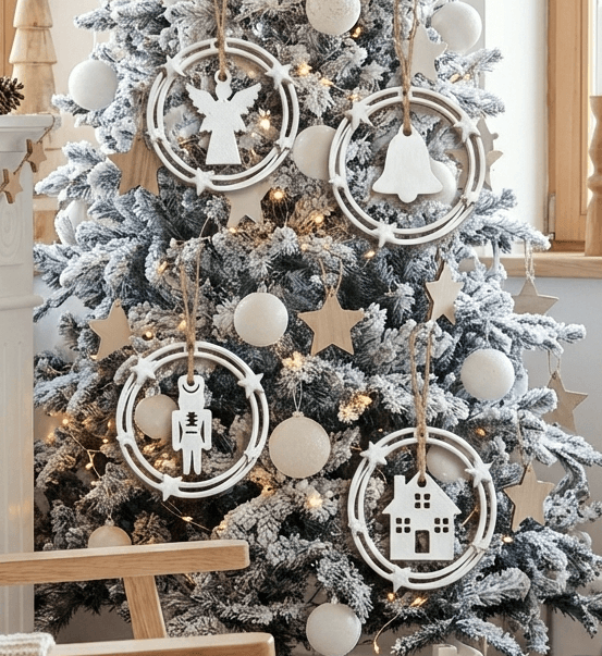 Scandinavian Christmas Ornament Set 3d model