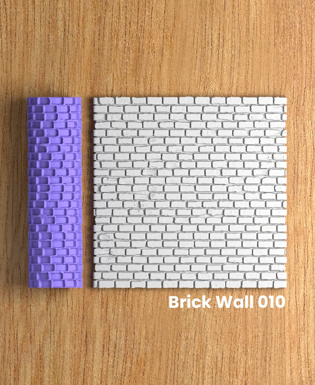 Collection Eucalyptus | Brick Wall 010 | Polymer Clay Seamless Texture Roller 3d model