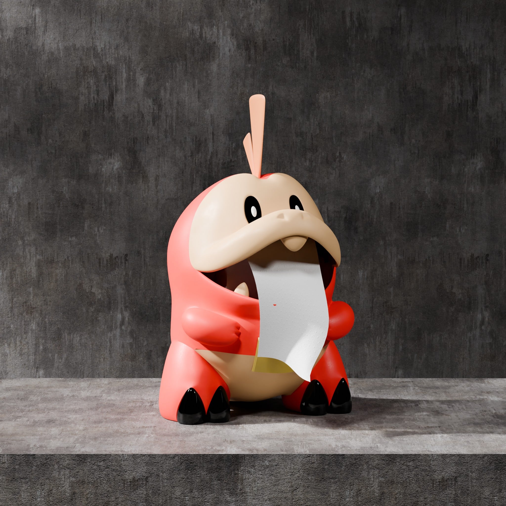 Fuecoco Tissue holder 3d model