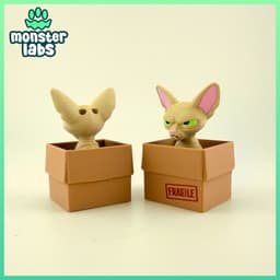 Box Cats Fidget Clicker Keychain Bundle 3d model