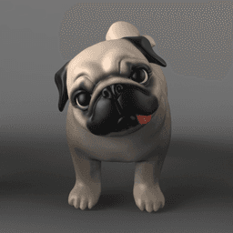 Question Pug 3d model