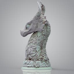 Floral Dragon (Pre-Supported) 3d model