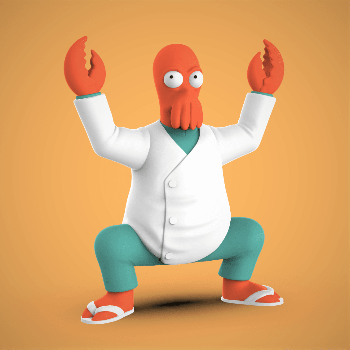 Zoidberg -Futurama 3d model