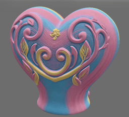 Fantasy Heart Fairy House - STL File 3D Printable 3d model