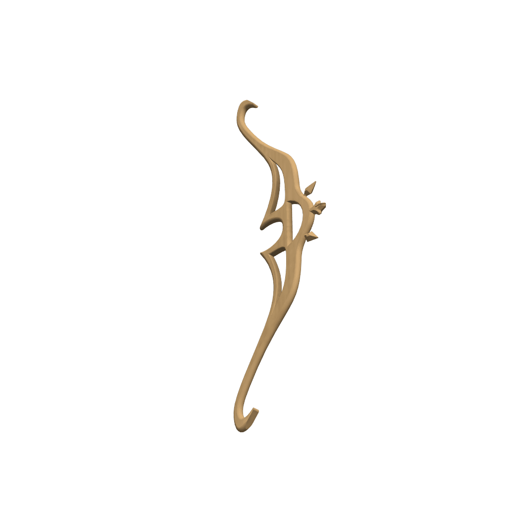 Traditional Indian Bow | Scalable Resin 3D Print Model 3d model