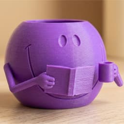 HAPPY SMILEY FACE READ DRINK PLANTER 3d model