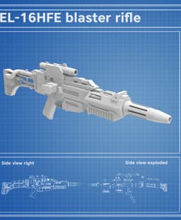 EL-16HFE Blaster Rifle 3d model