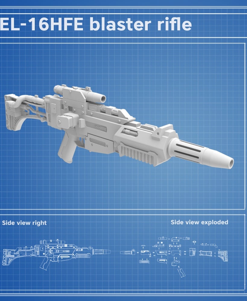 EL-16HFE Blaster Rifle 3d model
