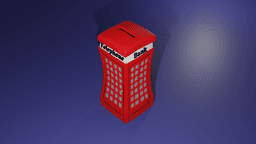 Uk Phone Booth - Piggy Bank 3d model