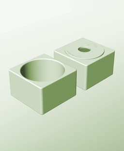 CS128-90-P Stacking pierced component box bin for makers 3d model