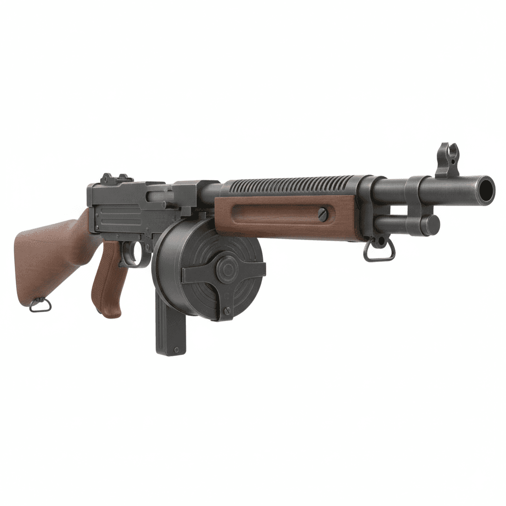 Gun Thompson M1928 Classic Military SMG 3d model