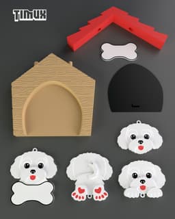 MALTESE KEYCHAIN SET 3d model