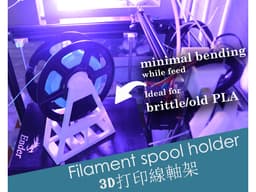 Spool holder with minimal filament bending while feeding 3d model