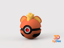 Growlithe Pokeball 3d model