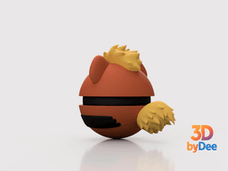 Growlithe Pokeball 3d model