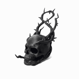 thorny skull phone holder 3d model