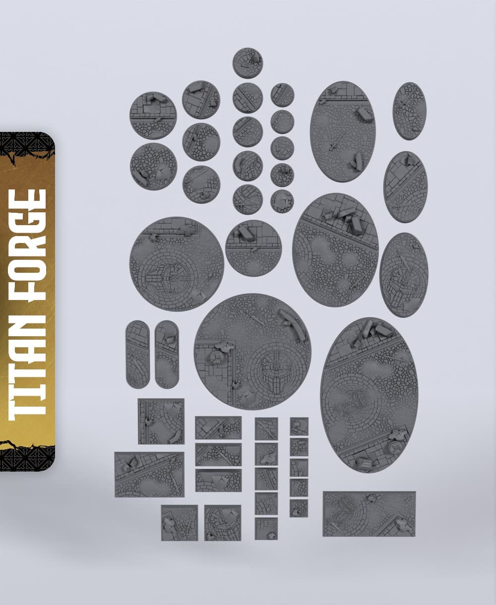 KoE Bases 2 - With Free Dragon - 5e DnD Inspired for RPG and Wargamers 3d model