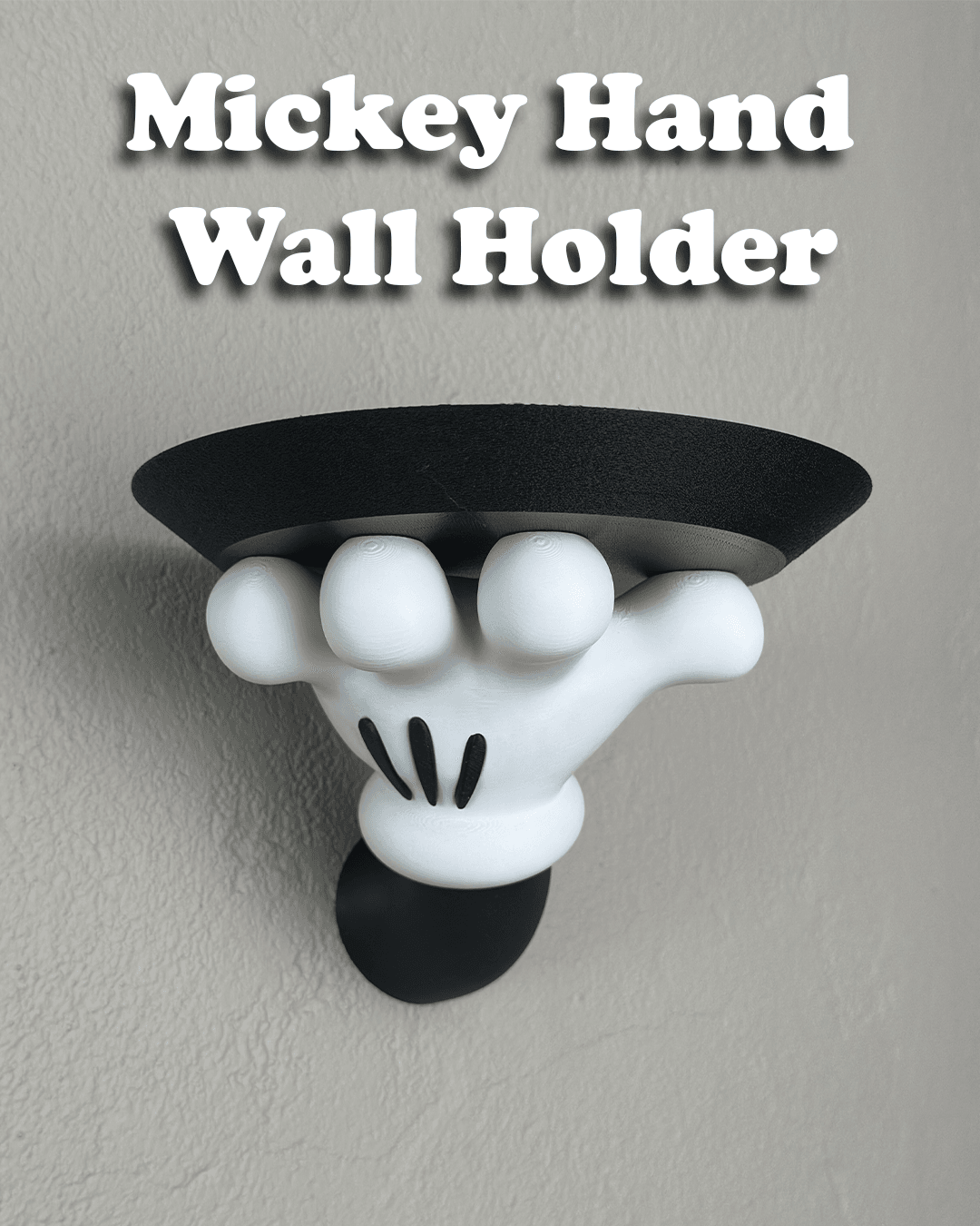 Mickey Hand Wall Holder 3d model