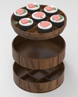 Sushi Box Organizer 3d model