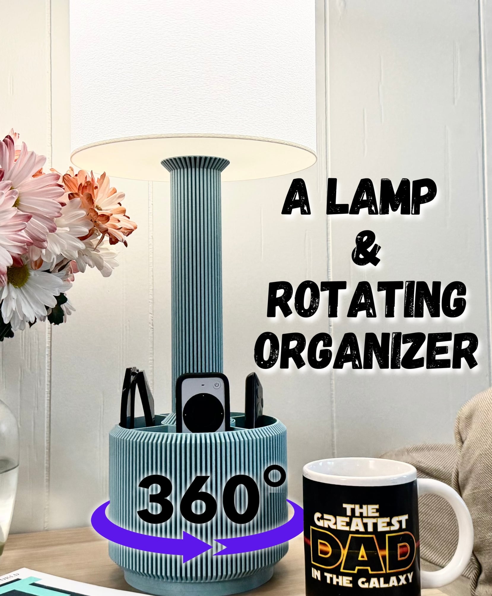 Paralane Rotating Desk Organizer Lamp 3d model