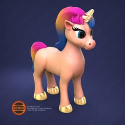 Stylized unicorn 3d model