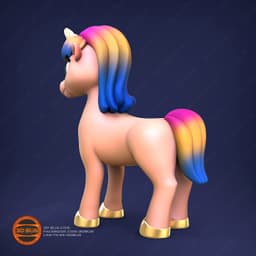 Stylized unicorn 3d model