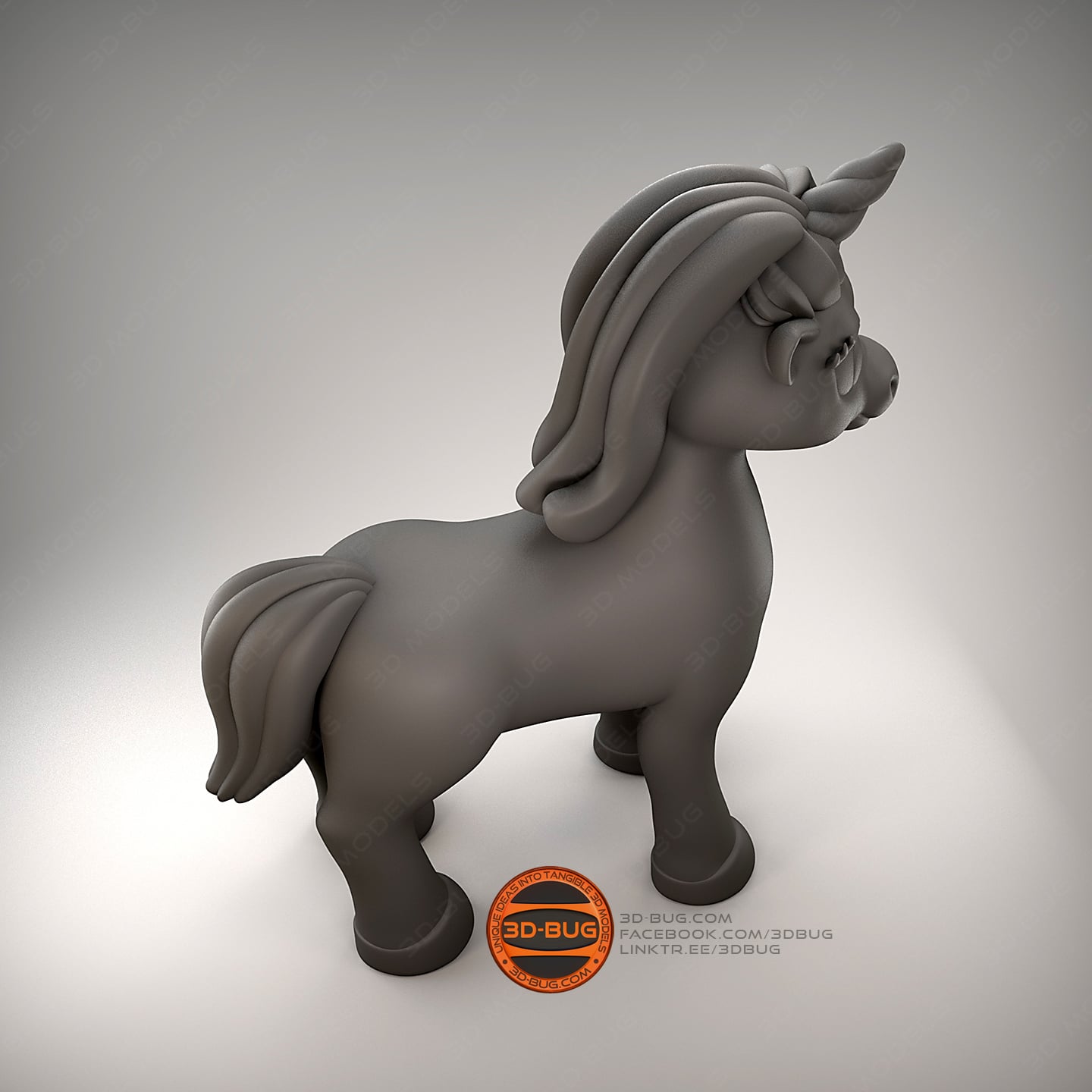 Stylized unicorn 3d model