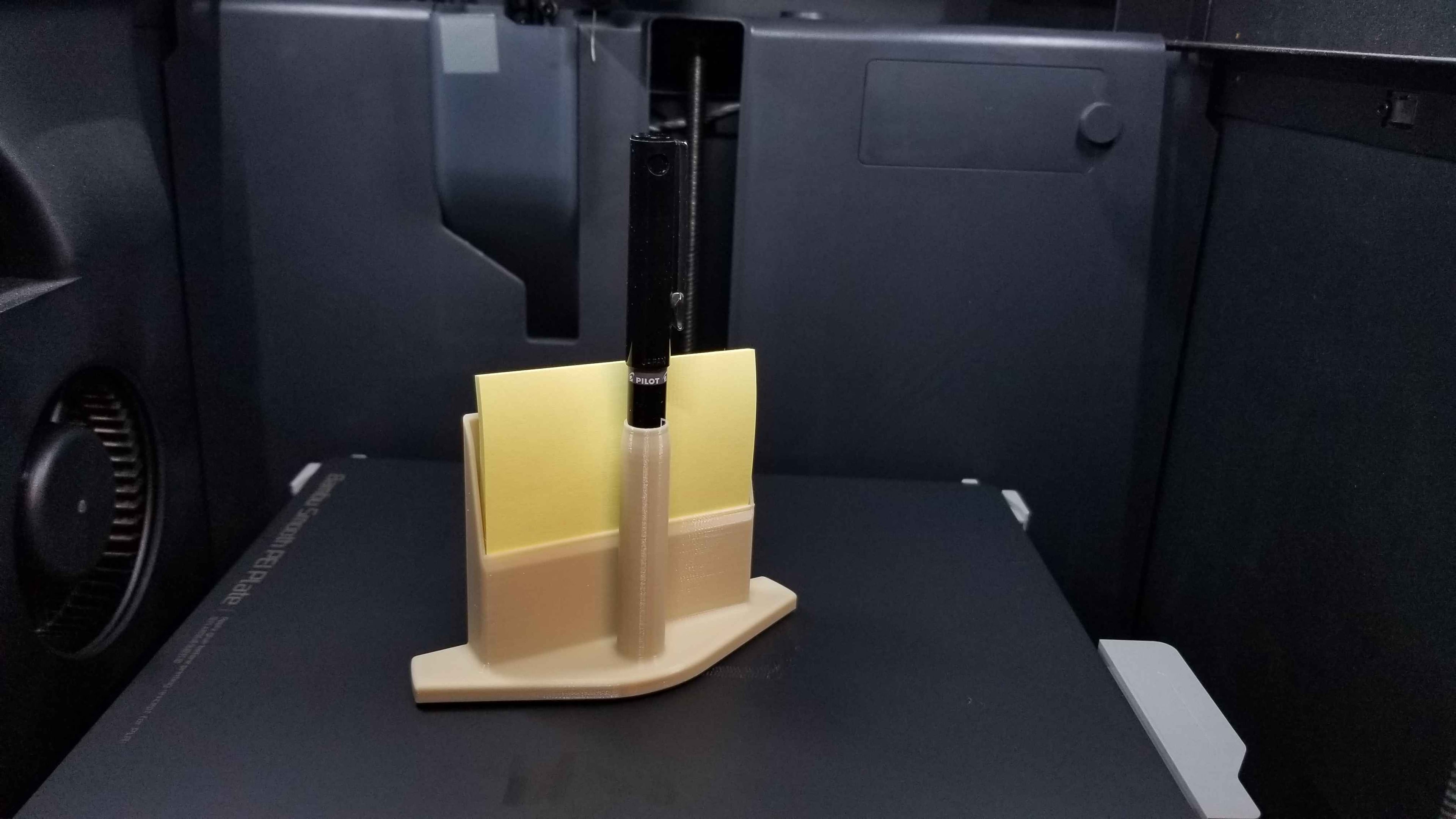 Stand Tall - Desktop pen and pad holder 3d model
