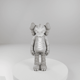 dragon x Kaws 3d model
