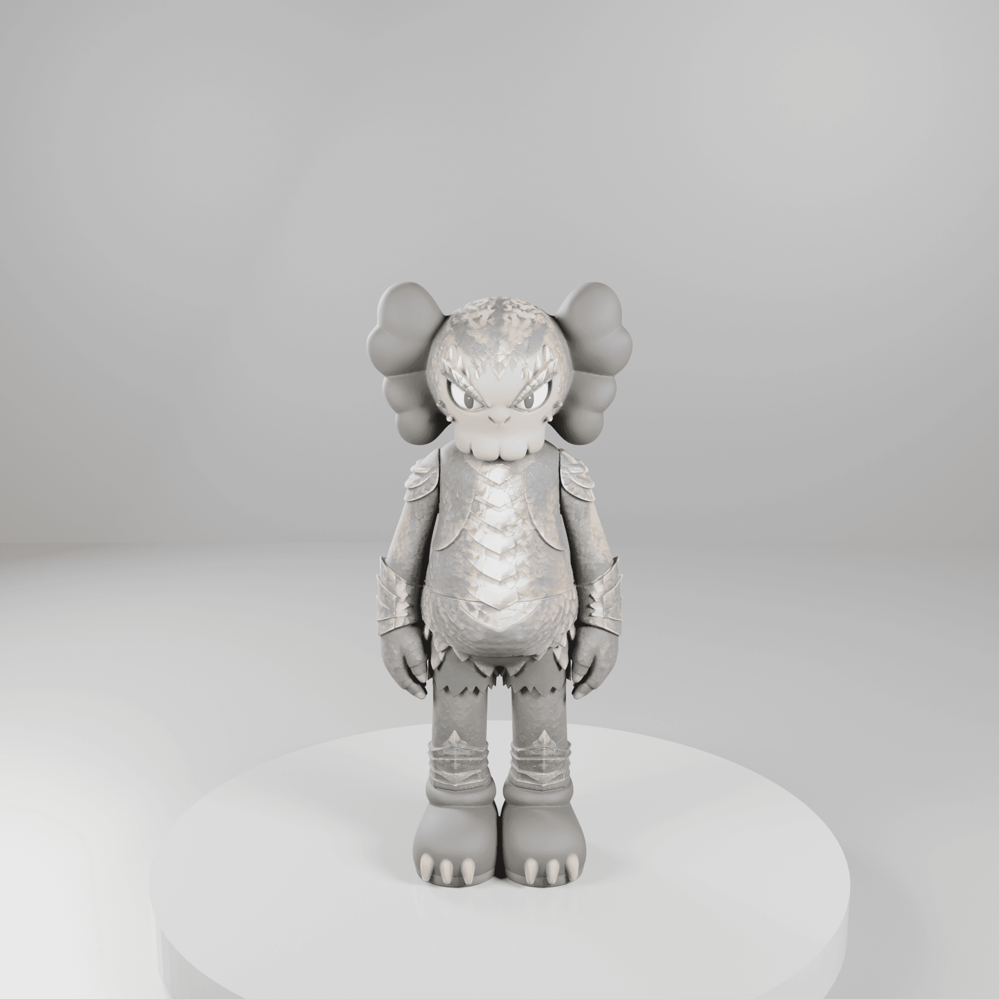 dragon x Kaws 3d model